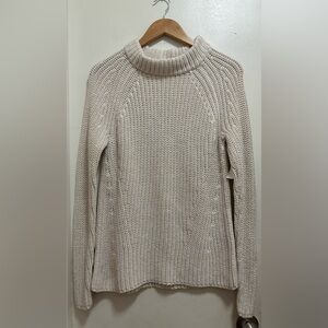 Good Threads Off White Marl Mock Neck Knit Sweater Sz S